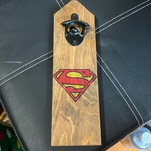 Superman logo bottle opener.